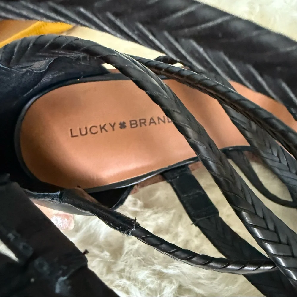 Lucky Brand Lollyi Black Monty Braid Sandal